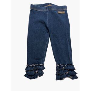 Matilda Jane Denim Chambray Leggings Infant Girls Size 12-18 months Excellent VE